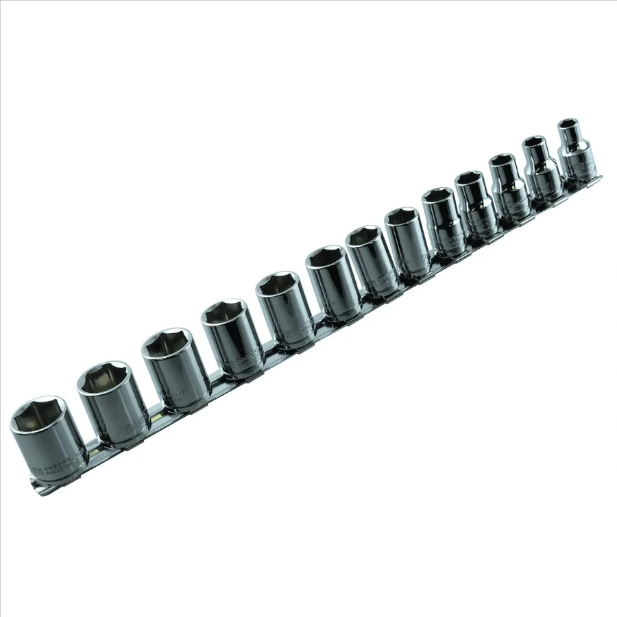 K-Tool 27101 13-Piece 3/8 Drive 6-Point Shallow Short Metric Chrome Socket Set for Automotive Repair and Mechanical Maintenance
K-Tool 27101 13-Piece 3/8 Drive 6-Point Shallow Short Metric Chrome Socket Set for Automotive Repair and Mechanical Maintenance