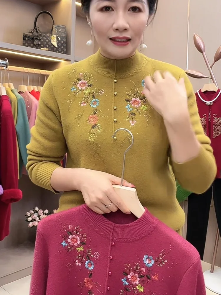 Thiened Fce Lined Inteated Velvet Knitted Warm Sweater for Small Mothers Winter Faion Commute Sle Long Sve Top
Thiened Fce Lined Inteated Velvet Knitted Warm Sweater for Small Mothers Winter Faion Commute Sle Long Sve Top