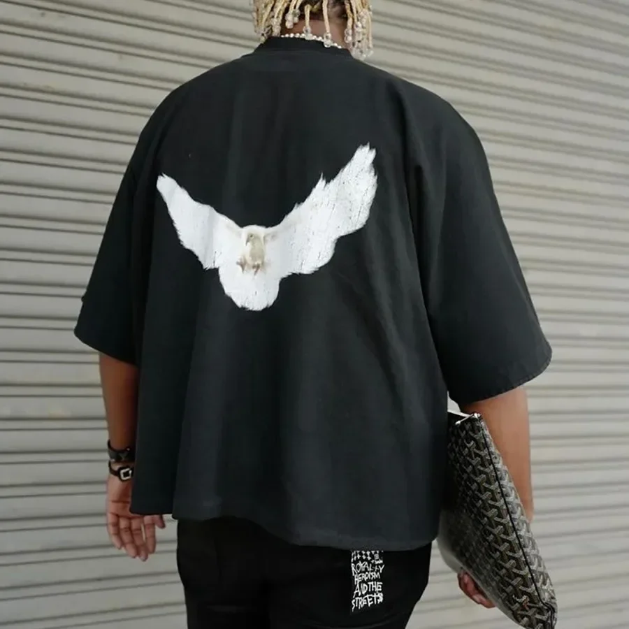 LIBIELIY Yeezy Kanye, мужская футболка свободного кроя с короткими рукавами и принтом для трансграничной работы, модная футболка с капюшоном
LIBIELIY Yeezy Kanye, мужская футболка свободного кроя с короткими рукавами и принтом для трансграничной работы, модная футболка с капюшоном