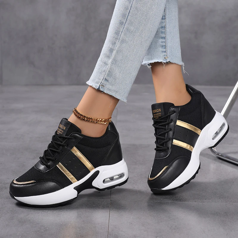 2026 women's height increasing thick soled mesh breathable sports shoes, fashionable and comfortable casual shoes
2026 women's height increasing thick soled mesh breathable sports shoes, fashionable and comfortable casual shoes