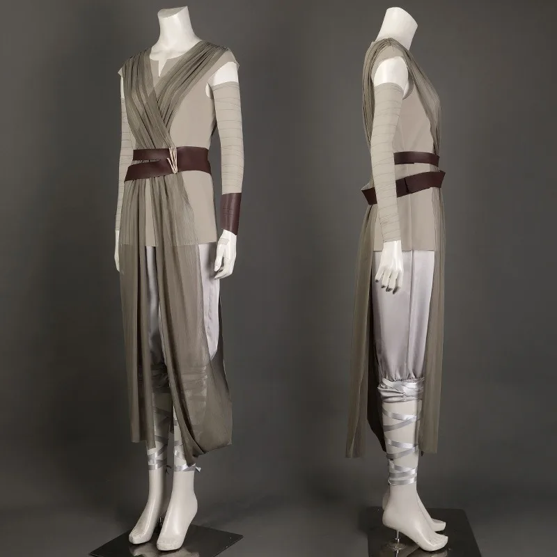 Movie Rey Cosplay Costume Gray Top Pants with Accessories Full Set Samurai Clothes Role Play Outfit for Women Theme Party
Movie Rey Cosplay Costume Gray Top Pants with Accessories Full Set Samurai Clothes Role Play Outfit for Women Theme Party