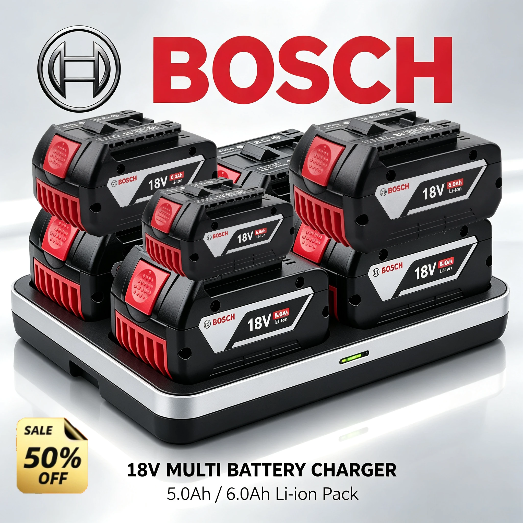 Genuine Bosch 18V 6.0Ah Rapid Charging Lithium Battery Pack Fit BAT609 BAT622 GSR18V-LI Drill Driver Power Tool Backup
Genuine Bosch 18V 6.0Ah Rapid Charging Lithium Battery Pack Fit BAT609 BAT622 GSR18V-LI Drill Driver Power Tool Backup