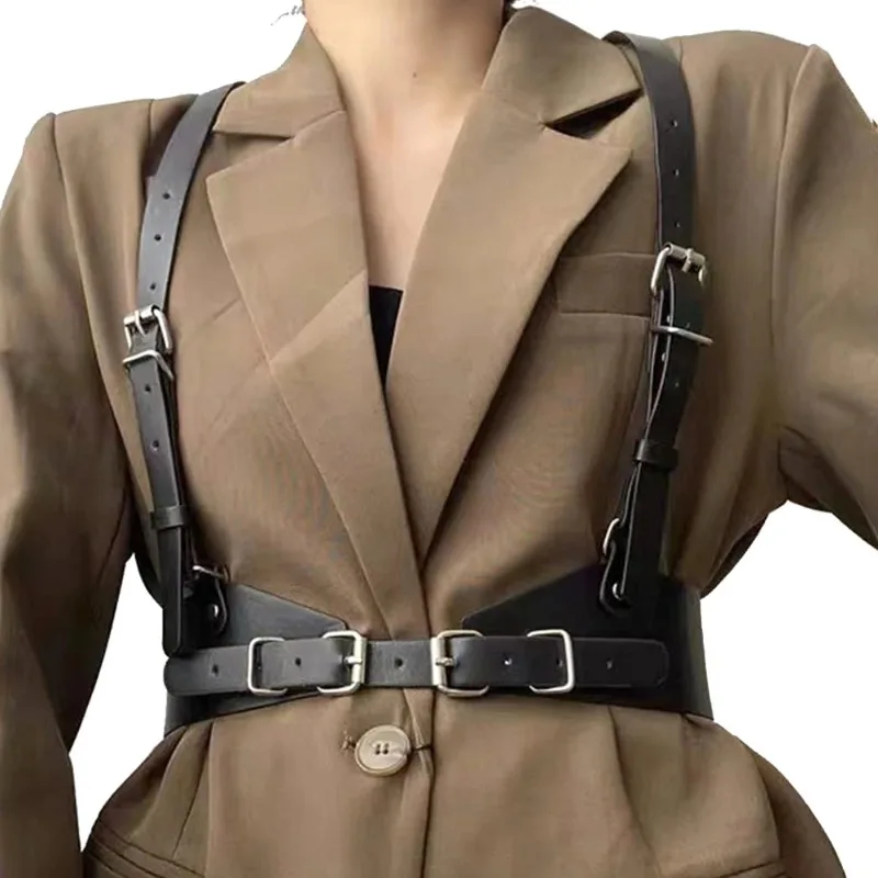 Women Fashion Harness Pu Leather Studded Decor Harness Adjustable Harness Belt Gothic Belt Bondage Lingerie Chest Belt
Women Fashion Harness Pu Leather Studded Decor Harness Adjustable Harness Belt Gothic Belt Bondage Lingerie Chest Belt