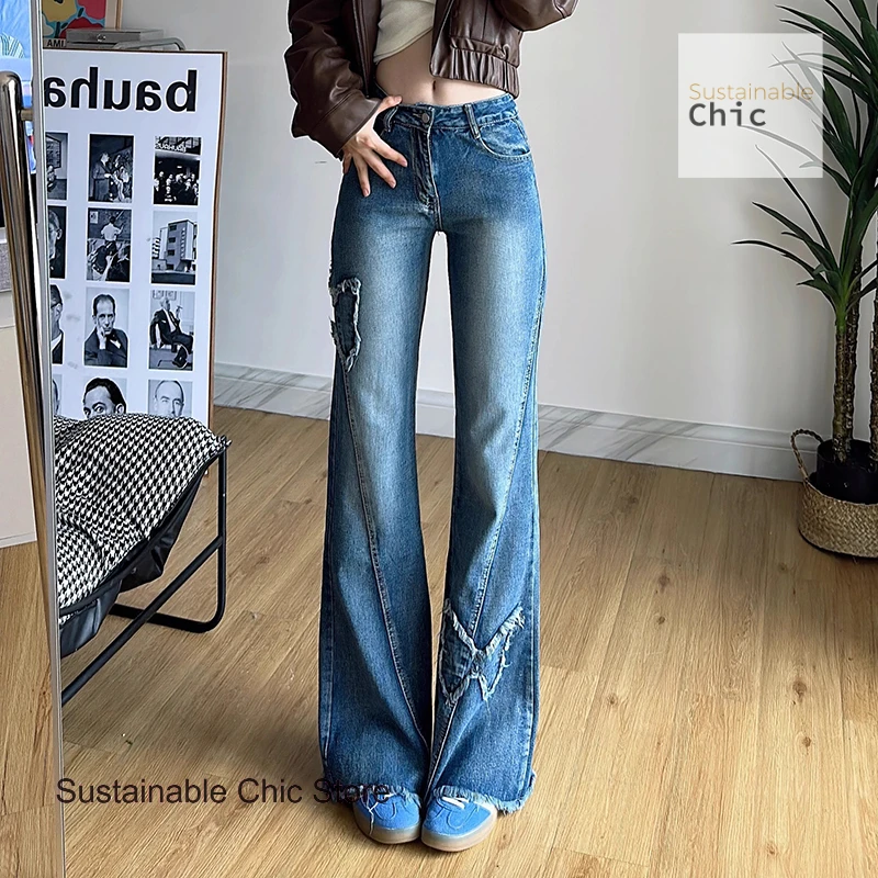 American high street retro spice butterfly embroidery micro-la jeans women's summer new plus size women's slim wide-leg pants
American high street retro spice butterfly embroidery micro-la jeans women's summer new plus size women's slim wide-leg pants