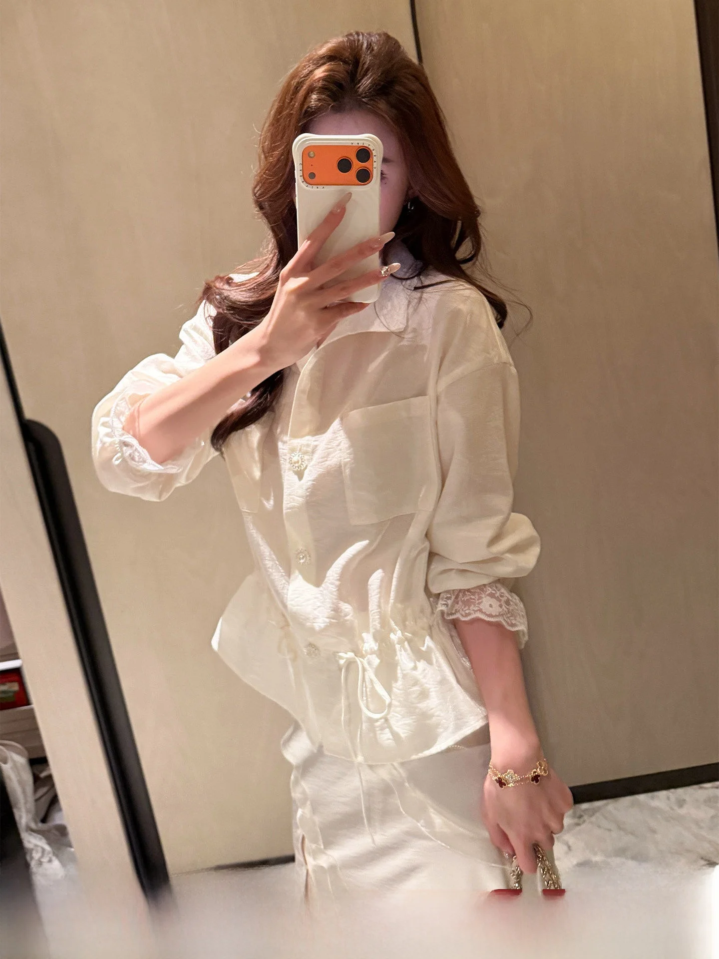 Spring Design Acetate Satin Shirt Jacket Women's Casual Style Long Sleeve Collar Lenzing Fiber Straight Cut Top
Spring Design Acetate Satin Shirt Jacket Women's Casual Style Long Sleeve Collar Lenzing Fiber Straight Cut Top