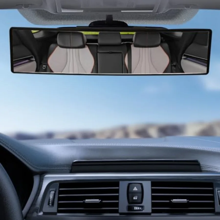 Car Panoramic Rear View Mirror - 11.26 Inch Car Interior Clip On Wide Angle Convex Mirror to Reduce Blind Spot - Universal Wide
Car Panoramic Rear View Mirror - 11.26 Inch Car Interior Clip On Wide Angle Convex Mirror to Reduce Blind Spot - Universal Wide