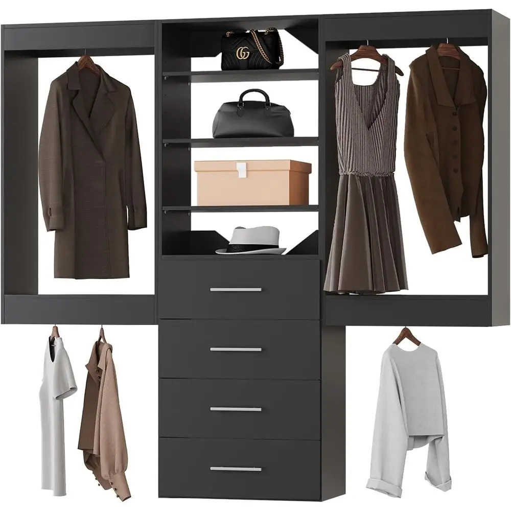 ular Closet System, 60" Wall-Mounted Closet Organizer with Ders and Hanging Rods, Wooden Tower or Walk-In Closets, Wardrobe Stor
ular Closet System, 60" Wall-Mounted Closet Organizer with Ders and Hanging Rods, Wooden Tower or Walk-In Closets, Wardrobe Stor