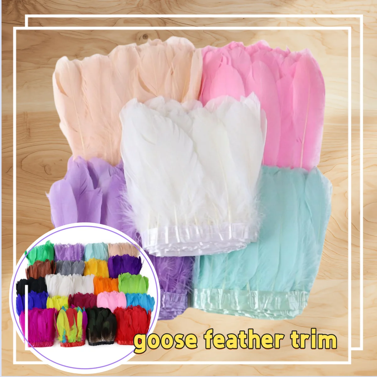 10M Colorful Goose Feather Trim 15-20cm for Crafts Christmas Wedding Costume Real Goose Plumes Ribbon Sewing Decor Accessories
10M Colorful Goose Feather Trim 15-20cm for Crafts Christmas Wedding Costume Real Goose Plumes Ribbon Sewing Decor Accessories