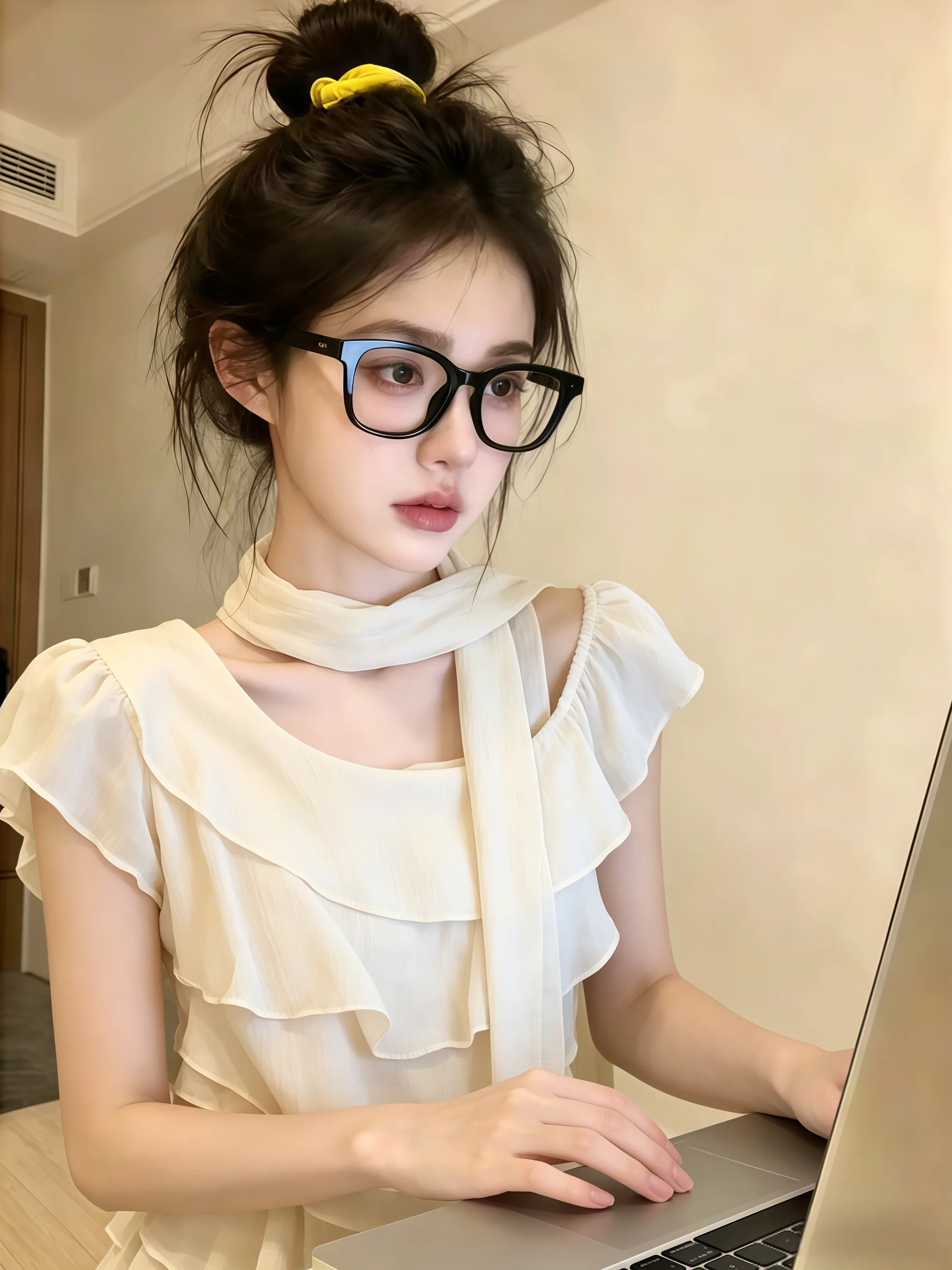 Summer New Sweet Style Women's Shirt Self-kept Fly Sleeve Cake Design Silk Top with Sash Korean Version Straight Cut
Summer New Sweet Style Women's Shirt Self-kept Fly Sleeve Cake Design Silk Top with Sash Korean Version Straight Cut