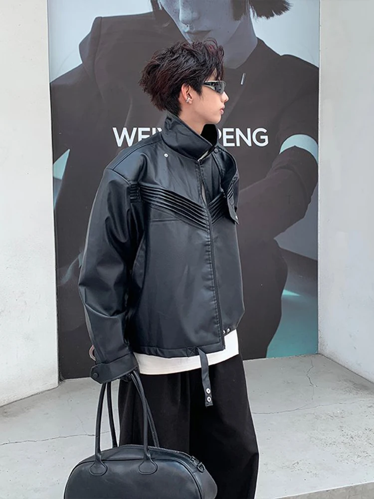 Мужская куртка из искусственной кожи Bla PU Leather, короткая, приталенная, в корейском стиле, для мотоциклистов, весна-осень, модная молодежная одежда
Мужская куртка из искусственной кожи Bla PU Leather, короткая, приталенная, в корейском стиле, для мотоциклистов, весна-осень, модная молодежная одежда