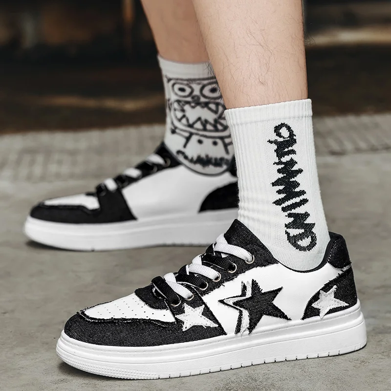 2025 Spring New Men's Breathable Star Board Shoes Sports Casual Thick Sole Fashion Shoes All Match Breathable Small White Shoes
2025 Spring New Men's Breathable Star Board Shoes Sports Casual Thick Sole Fashion Shoes All Match Breathable Small White Shoes