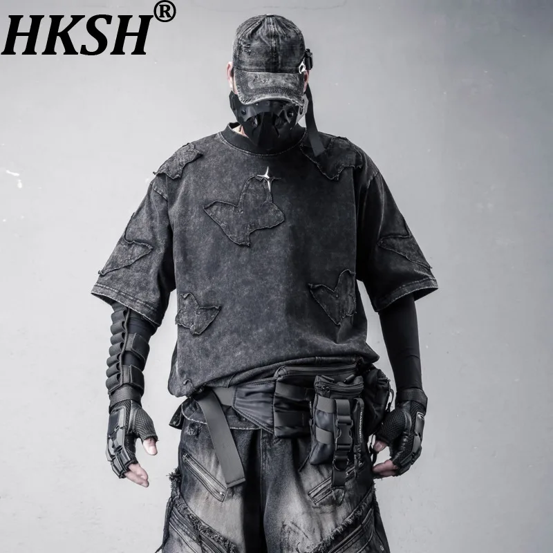 HKSH Весна-Лето Новая мужская футболка с коротким рукавом в стиле Dark Unique Waste Land, с эффектом сильной потертости и вышивкой, свободного кроя, в американском ретро-стиле HK20196
HKSH Весна-Лето Новая мужская футболка с коротким рукавом в стиле Dark Unique Waste Land, с эффектом сильной потертости и вышивкой, свободного кроя, в американском ретро-стиле HK20196