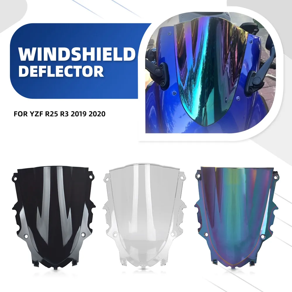 YZF-R25 YZF-R3 Double Windshield Fit For YAMAHA YZF R25 R3 2019 2020 Motorcycle Accessories Visor Windscreen Bubble YZFR25 YZFR3
YZF-R25 YZF-R3 Double Windshield Fit For YAMAHA YZF R25 R3 2019 2020 Motorcycle Accessories Visor Windscreen Bubble YZFR25 YZFR3
