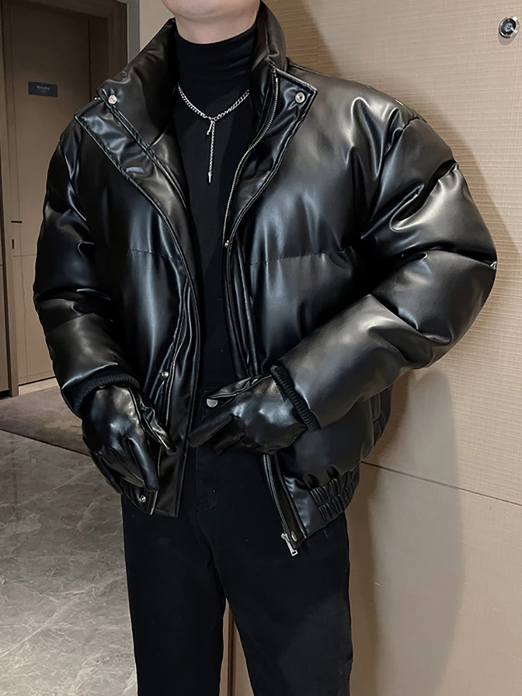 Men's Thiened Cotton Jaet Motorcycle Sle Stand Collar Winter Warm Waterproof Casual ort Coat Faionable Leather
Men's Thiened Cotton Jaet Motorcycle Sle Stand Collar Winter Warm Waterproof Casual ort Coat Faionable Leather