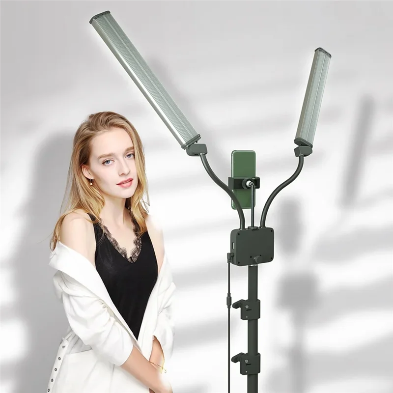 【HOT】Double Arms LED Fill Dimmable Beauty LED Video Lights 2700K-5600K 2 Light Modes 45W Photography Live Streaming
【HOT】Double Arms LED Fill Dimmable Beauty LED Video Lights 2700K-5600K 2 Light Modes 45W Photography Live Streaming