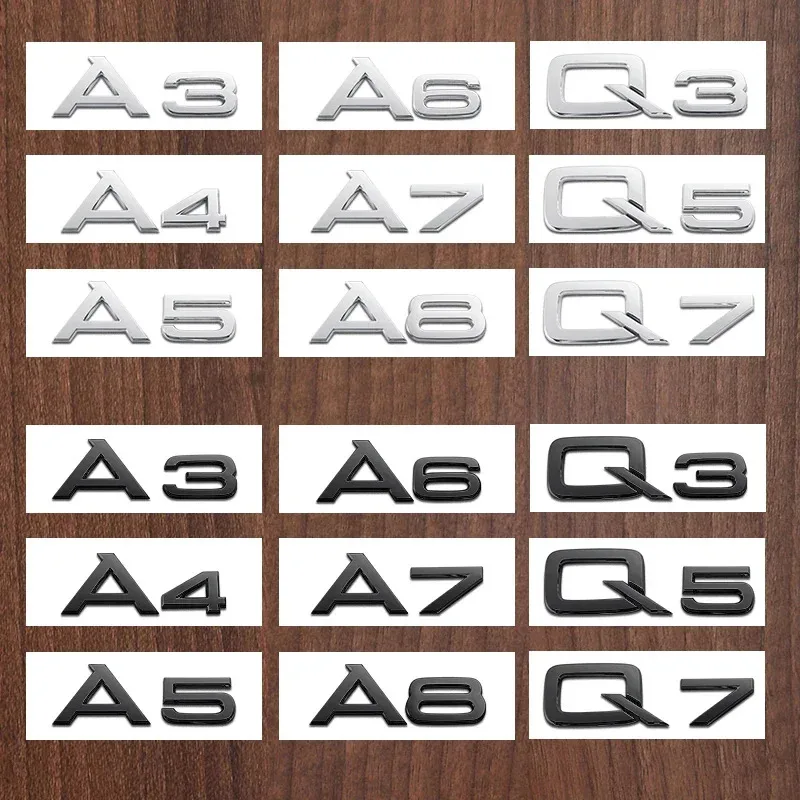 /ABS 3D Sticker Car Styling Emblem Badge For Audi A3 A4 A5 A6 A7 A8 Q3 Q5 Q7 Car Rear Trunk Bumper English Alphabet Letter Decal
/ABS 3D Sticker Car Styling Emblem Badge For Audi A3 A4 A5 A6 A7 A8 Q3 Q5 Q7 Car Rear Trunk Bumper English Alphabet Letter Decal