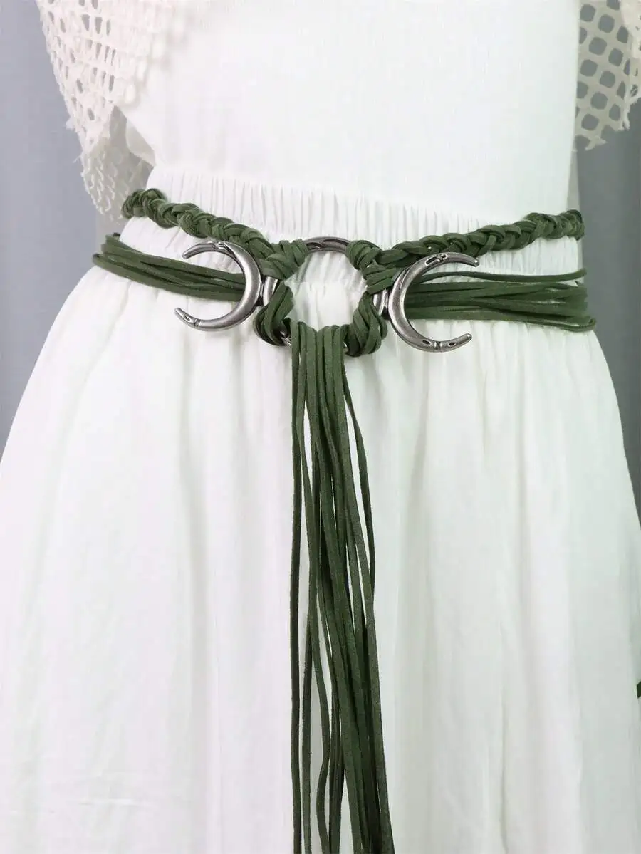Medieval Nordic Witch Woven Belt Retro Brown Green Adjustable Cord Belt Halloween Party Role Play Accessory
Medieval Nordic Witch Woven Belt Retro Brown Green Adjustable Cord Belt Halloween Party Role Play Accessory