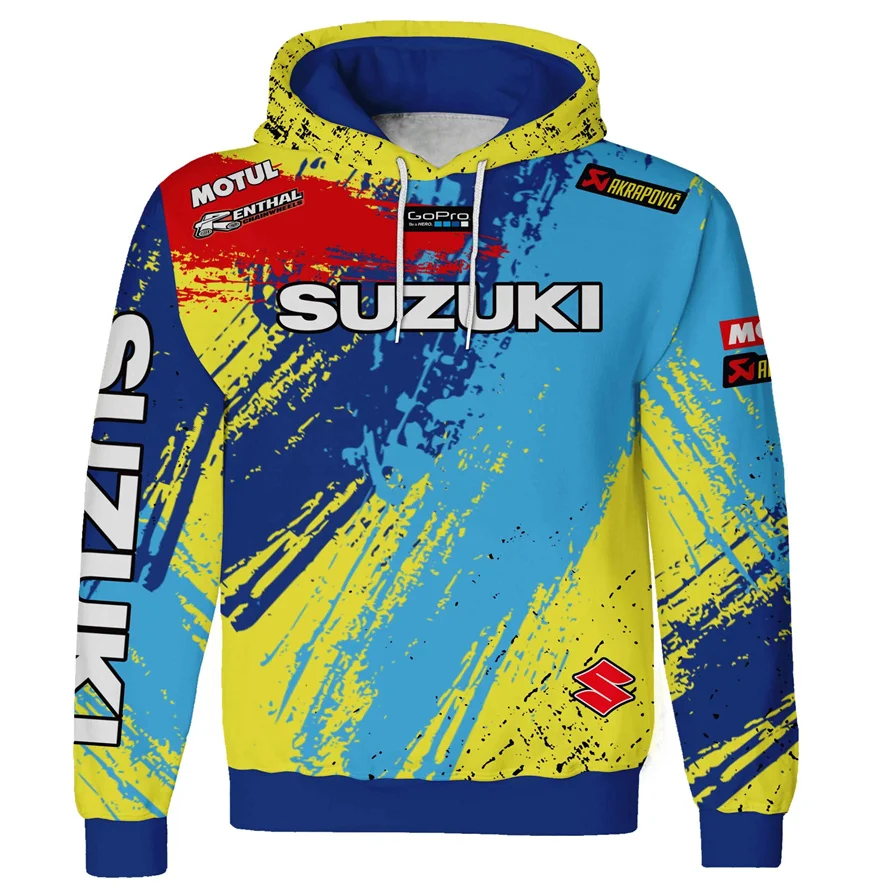 Suzuki Men's 3D printed autumn and winter outdoor motorcycle racing enthusiasts' casual sports and hooded sweatshirts
Suzuki Men's 3D printed autumn and winter outdoor motorcycle racing enthusiasts' casual sports and hooded sweatshirts