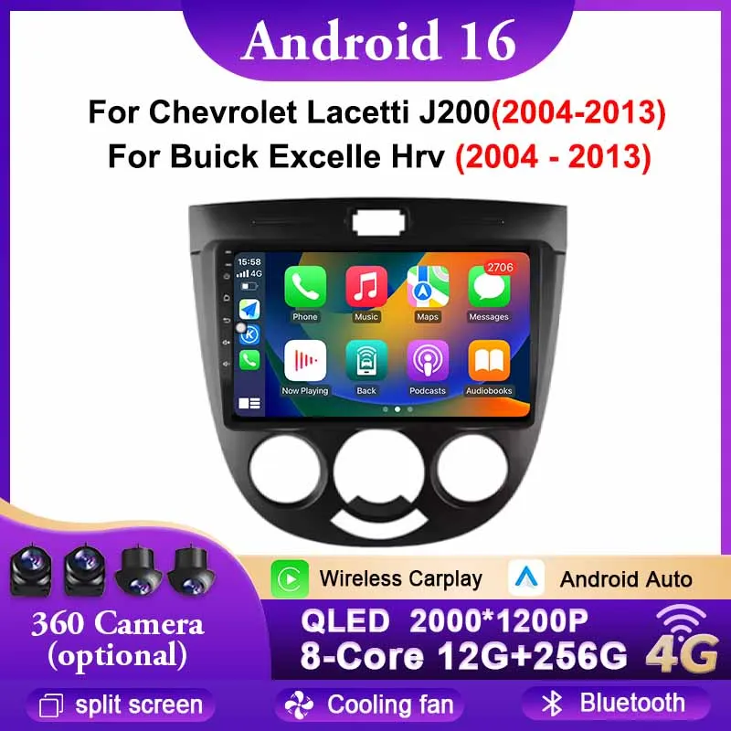 Android 16 Carplay For Chevrolet Lacetti J200 For Buick Excelle Hrv 2004 - 2013 Car Radio Multimedia Player Auto GPS Navigation
Android 16 Carplay For Chevrolet Lacetti J200 For Buick Excelle Hrv 2004 - 2013 Car Radio Multimedia Player Auto GPS Navigation