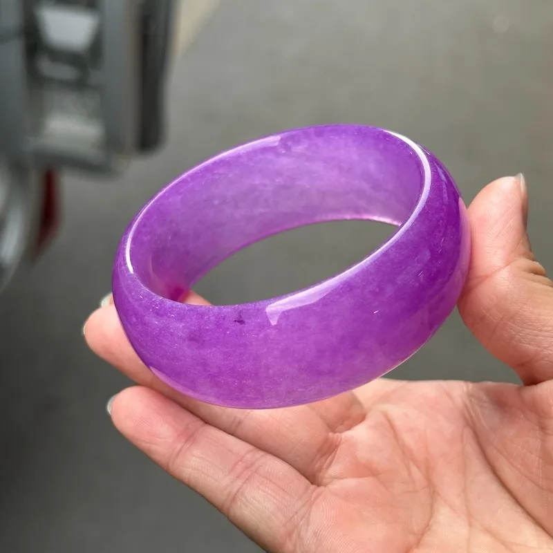 Classic High Ice Purple Wide Version Bracelet, Elegant Fashion Temperament Jade Bracelet
Classic High Ice Purple Wide Version Bracelet, Elegant Fashion Temperament Jade Bracelet