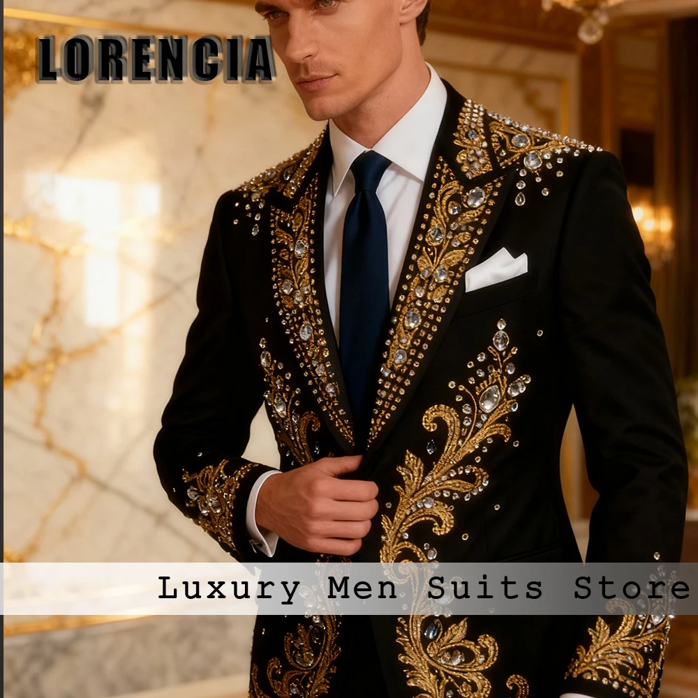 Мужские костюмы с блестящими бриллиантами, комплект смокингов для жениха с кристаллами, наряд для свадебной вечеринки, индивидуальный пиджак, брюки traje ju изменений masculino
Мужские костюмы с блестящими бриллиантами, комплект смокингов для жениха с кристаллами, наряд для свадебной вечеринки, индивидуальный пиджак, брюки traje ju изменений masculino