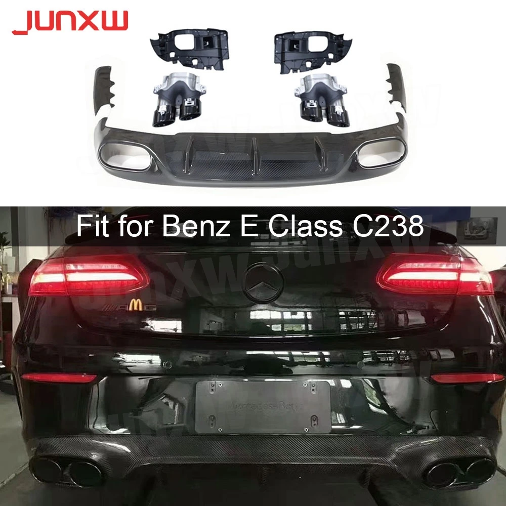 Задний бампер из углеродного волокна, спойлер с выхлопом для Benz E Class C238 Coupe Sport E53 AMG 2017-2022, комплекты кузова для стайлинга автомобилей
Задний бампер из углеродного волокна, спойлер с выхлопом для Benz E Class C238 Coupe Sport E53 AMG 2017-2022, комплекты кузова для стайлинга автомобилей