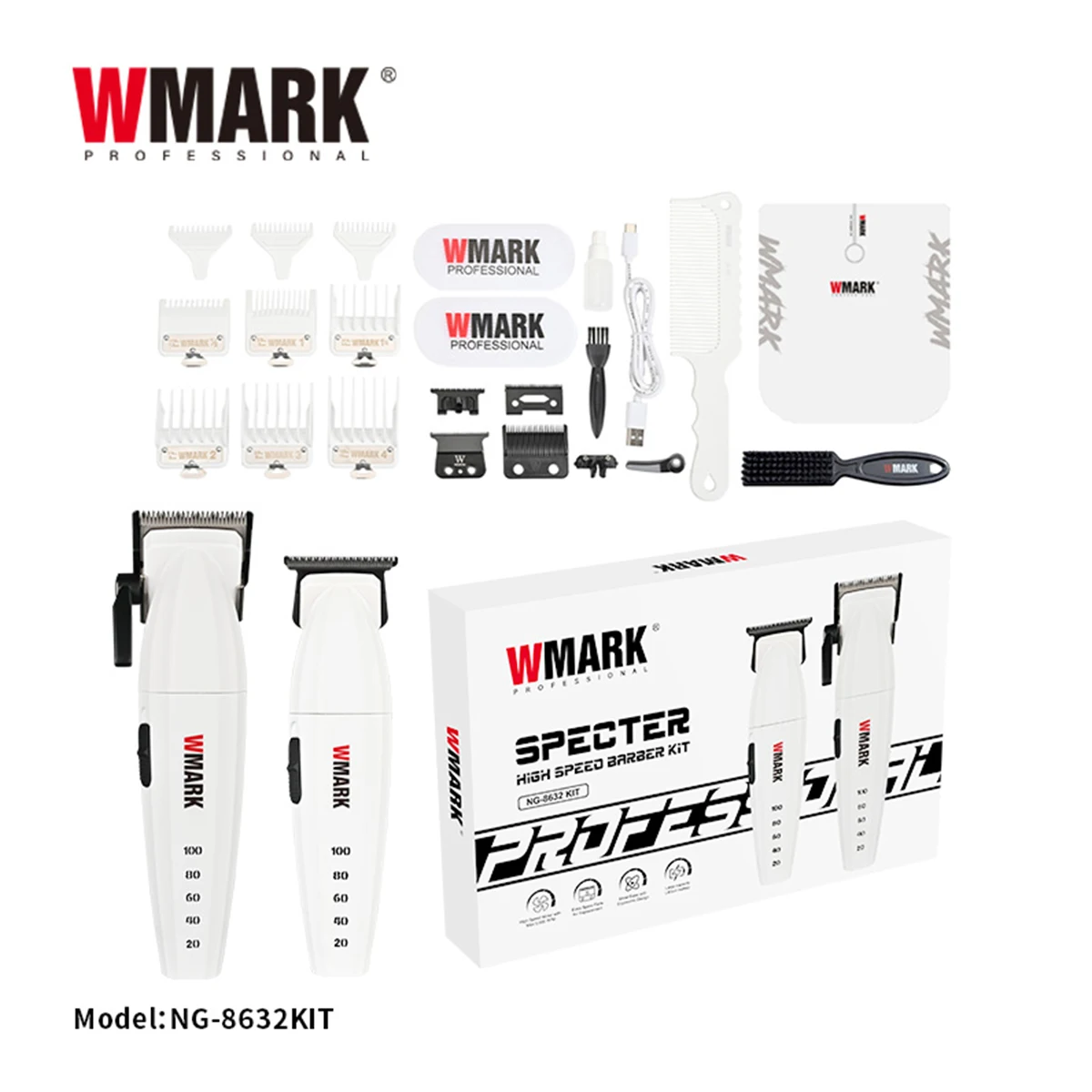 WMARK NG-8632 Professional Hair Clipper Kit for Men DLC Blade Full Metal 9000RPM 10W Men's Barber Machine Hair Cutting Machine
WMARK NG-8632 Professional Hair Clipper Kit for Men DLC Blade Full Metal 9000RPM 10W Men's Barber Machine Hair Cutting Machine