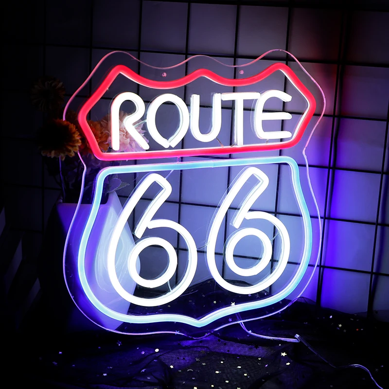 Route 66 Neon Sign Historic US High Way Acrylic LED Sign for Bedroom Wall Decor Blue Neon Light Game Room Wall Sign Party Light
Route 66 Neon Sign Historic US High Way Acrylic LED Sign for Bedroom Wall Decor Blue Neon Light Game Room Wall Sign Party Light