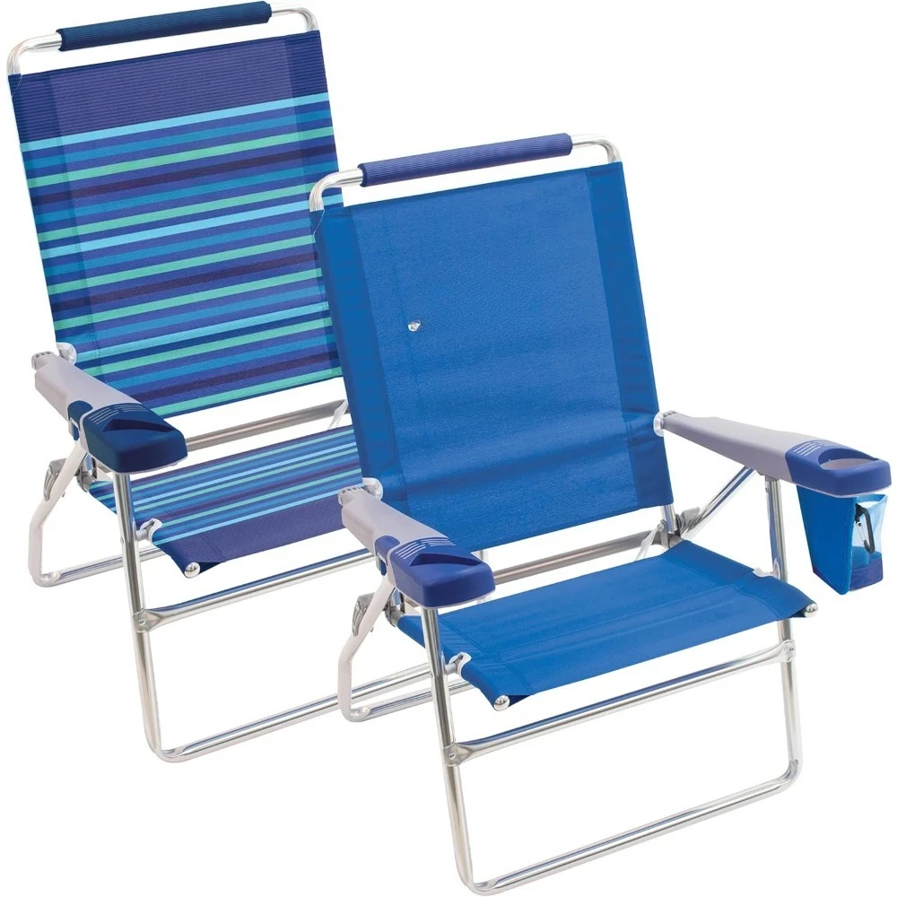 2 Highboy 4 Position Beach Chairs 15 Inch Seat Height with Cupholder, Side Storage Pouch and Mobile Phone Holder
2 Highboy 4 Position Beach Chairs 15 Inch Seat Height with Cupholder, Side Storage Pouch and Mobile Phone Holder