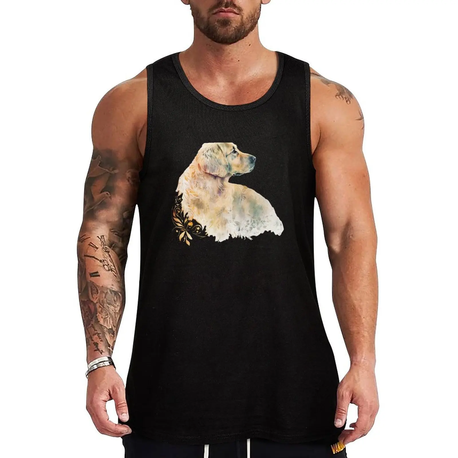 A Bohemian Patterned Golden Retriever Watercolor - Boho Animals Tank Top Classic Basic Tank Top Regular Fit Casual Sleeveless
A Bohemian Patterned Golden Retriever Watercolor - Boho Animals Tank Top Classic Basic Tank Top Regular Fit Casual Sleeveless