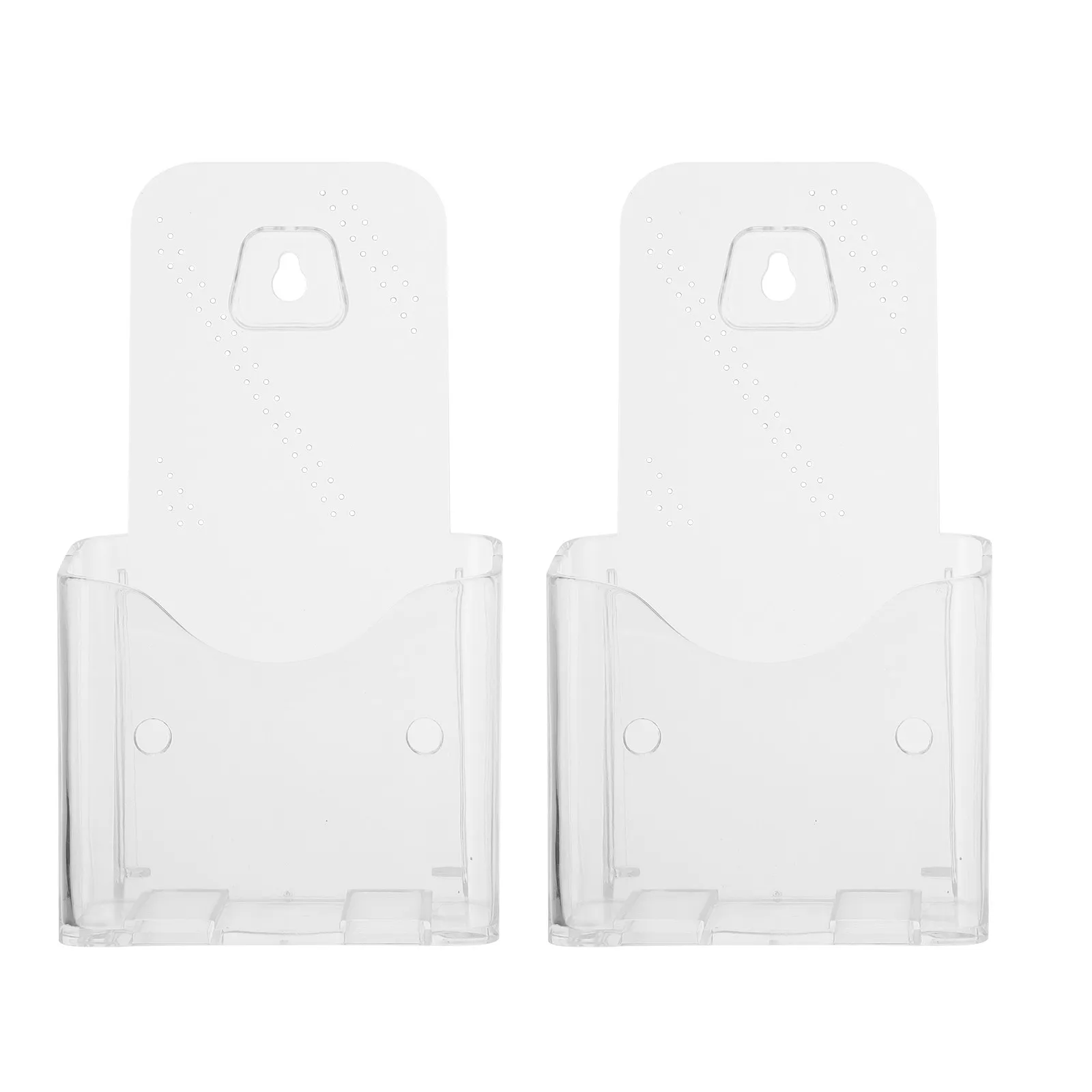 2Pcs Clear Document Rack Acrylic Wall Mounted File Display Shelf for Office Paper Storage Organizer Office File Racks