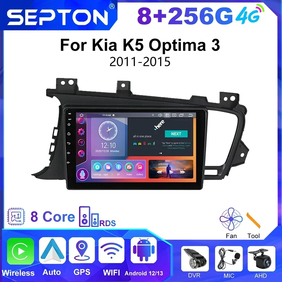 SEPTON Car Radio for Kia K5 Optima 3 2011-2015 Android Auto CarPlay Multimedia Video Player Stereo Car Intelligent Systems GPS
SEPTON Car Radio for Kia K5 Optima 3 2011-2015 Android Auto CarPlay Multimedia Video Player Stereo Car Intelligent Systems GPS