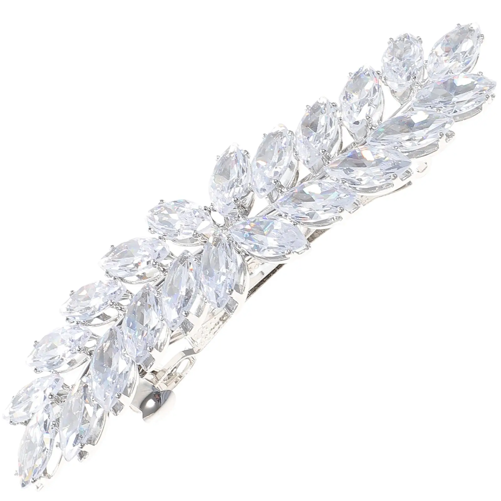 Silver Artificial Zircon Hairpin Shiny Clips Comfortable Wear Metal Hair Accessories Spring Barrettes Decorations Wedding
Silver Artificial Zircon Hairpin Shiny Clips Comfortable Wear Metal Hair Accessories Spring Barrettes Decorations Wedding