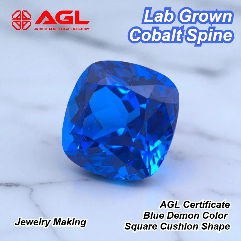 Lab Grown Cobalt Spinel Blue Demon Color Square Cushion Shape VVS1 Gemstone Beads For Jewelry Making Selectable AGL Certificate
Lab Grown Cobalt Spinel Blue Demon Color Square Cushion Shape VVS1 Gemstone Beads For Jewelry Making Selectable AGL Certificate