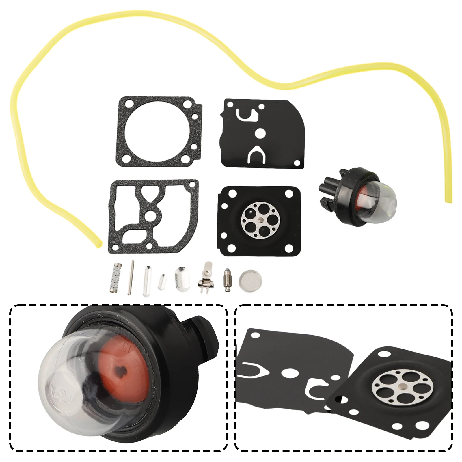 Carburetor Diaphragm Repair Kit Industrial Plastic Primer Bulb Trimmer Accessories For Stihl FS120 FS200 FS250 Fuel Hose
Carburetor Diaphragm Repair Kit Industrial Plastic Primer Bulb Trimmer Accessories For Stihl FS120 FS200 FS250 Fuel Hose