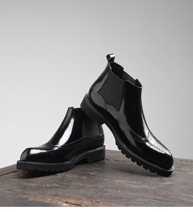 Business Formal Men's Boots Genuine Leather Pointed British High-top Leather Boots Trendy Men's Shoes Gift
Business Formal Men's Boots Genuine Leather Pointed British High-top Leather Boots Trendy Men's Shoes Gift