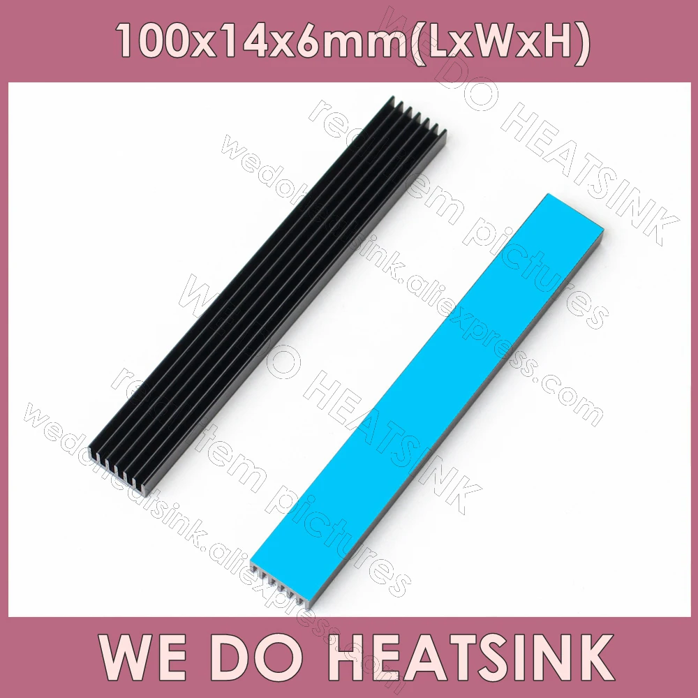 WE DO HEATSINK 100x14x6mm Without or With Thermal Pad Black Anodized 100mm x 14mm x 6mm Pure Aluminum M.2 Hard Heatsink
WE DO HEATSINK 100x14x6mm Without or With Thermal Pad Black Anodized 100mm x 14mm x 6mm Pure Aluminum M.2 Hard Heatsink
