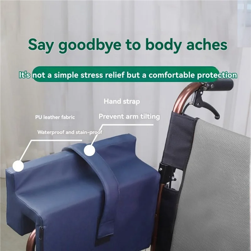 AT43-Ergonomic Wheelchair Arm Rest Cushion With Arm Trough And Strap For Posture Adjustment, PU Cover
AT43-Ergonomic Wheelchair Arm Rest Cushion With Arm Trough And Strap For Posture Adjustment, PU Cover