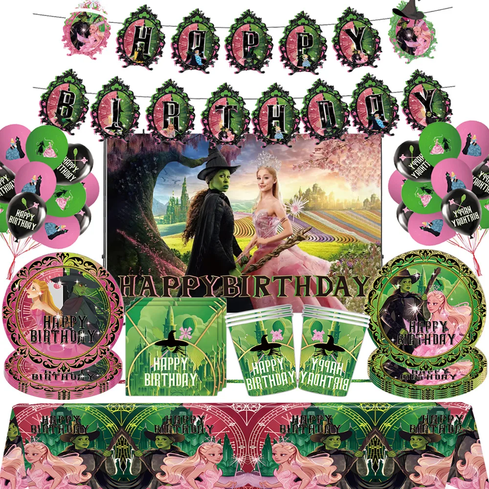 Cartoon Magic Witch Birthday Party Decor Disposable Tableware Gift Wicked Tablecloth Balloon Plate Cup Baby Shower Party Supplie
Cartoon Magic Witch Birthday Party Decor Disposable Tableware Gift Wicked Tablecloth Balloon Plate Cup Baby Shower Party Supplie