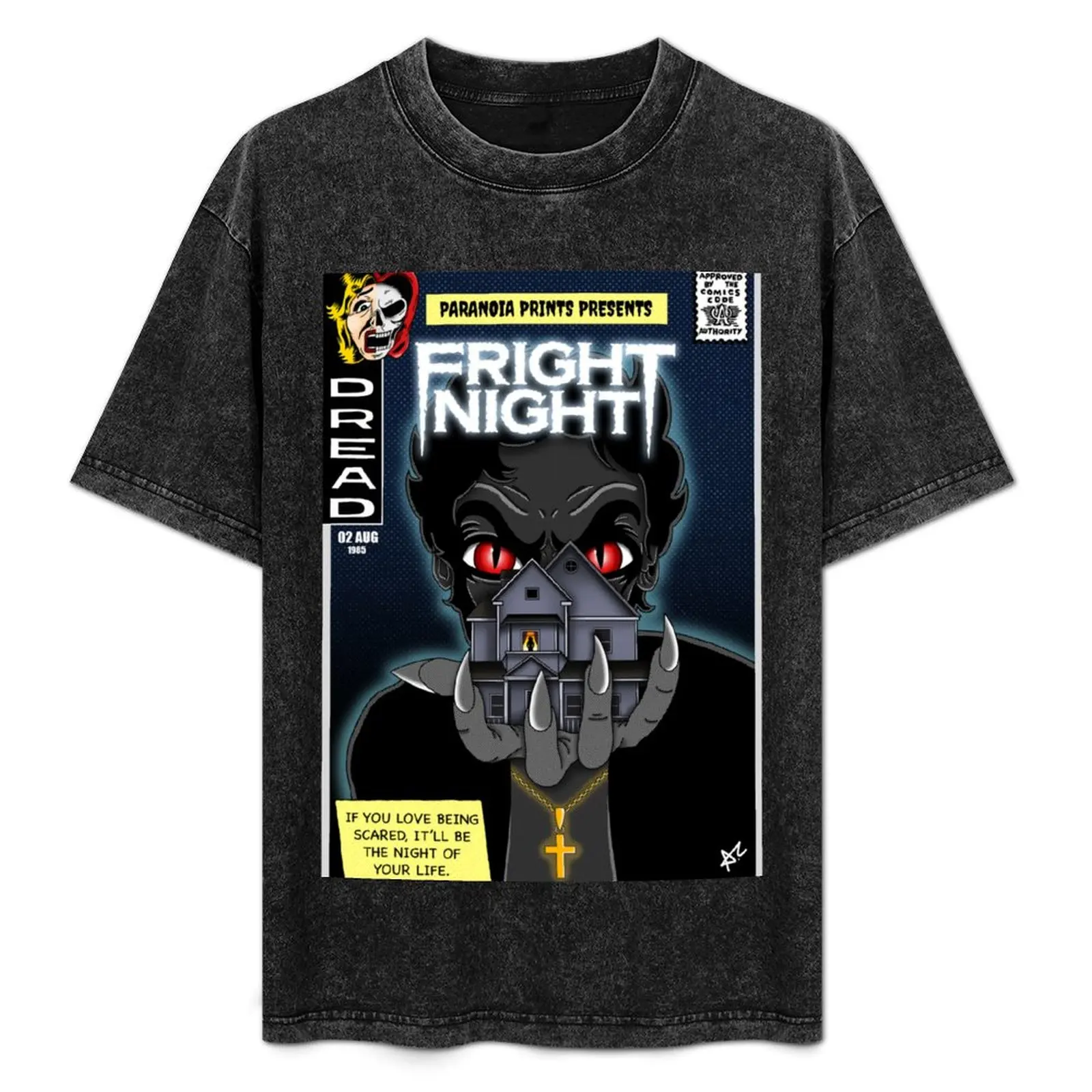 FRIGHT NIGHT Cover T-Shirt Creative Graphic Tee Shirt
FRIGHT NIGHT Cover T-Shirt Creative Graphic Tee Shirt
