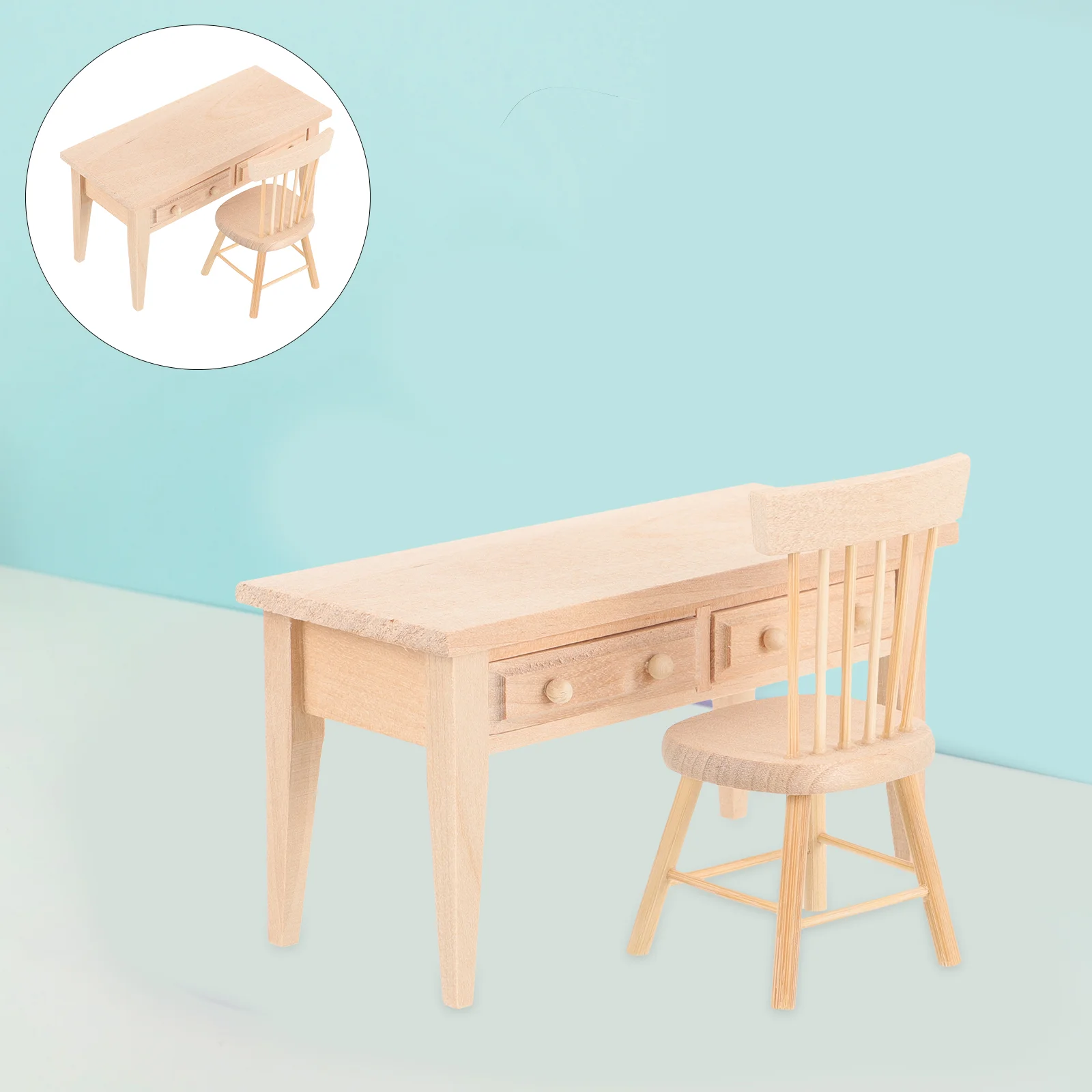 Ornaments Mini House Decoration Wooden Desk Model Miniature Classroom Chair Furniture Table Adornment Prop for Tables
Ornaments Mini House Decoration Wooden Desk Model Miniature Classroom Chair Furniture Table Adornment Prop for Tables