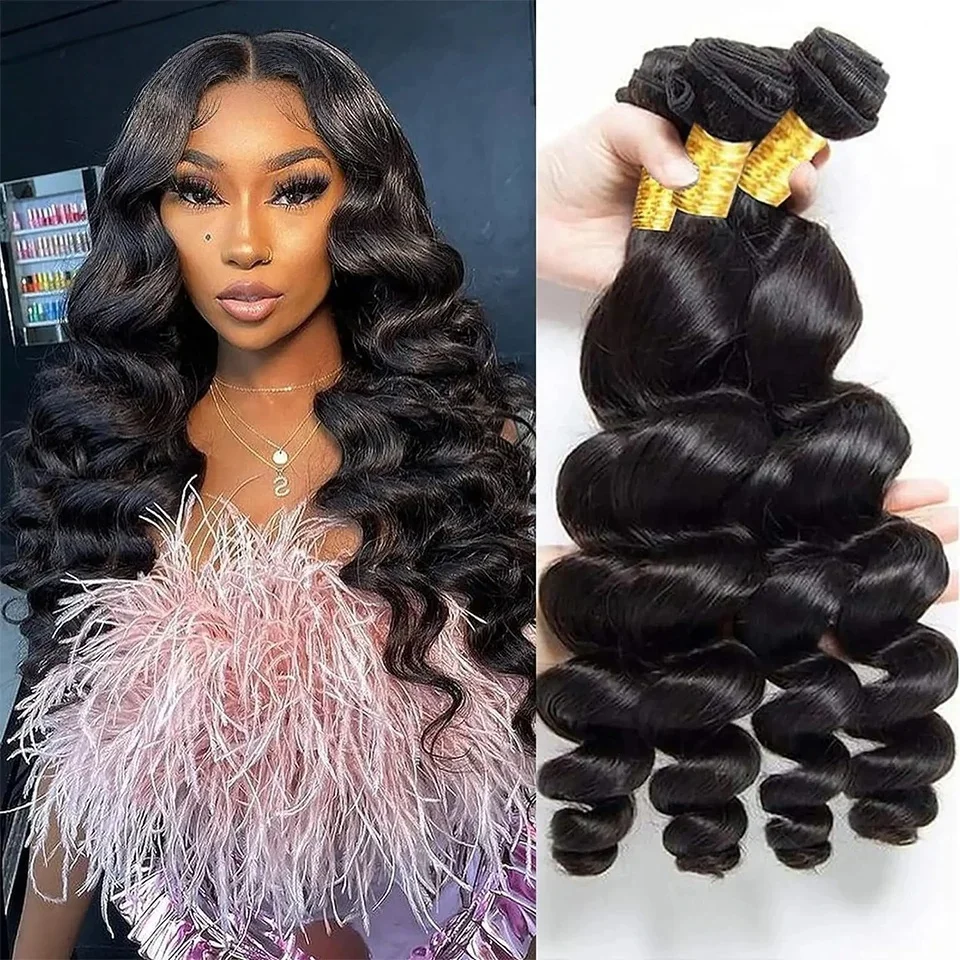 Brazilian Loose Wave Hair Bundles Virgin Human Hair 2/4/5/PCS Natural Color Hair Extensions Wholesale Price For Black Women
Brazilian Loose Wave Hair Bundles Virgin Human Hair 2/4/5/PCS Natural Color Hair Extensions Wholesale Price For Black Women