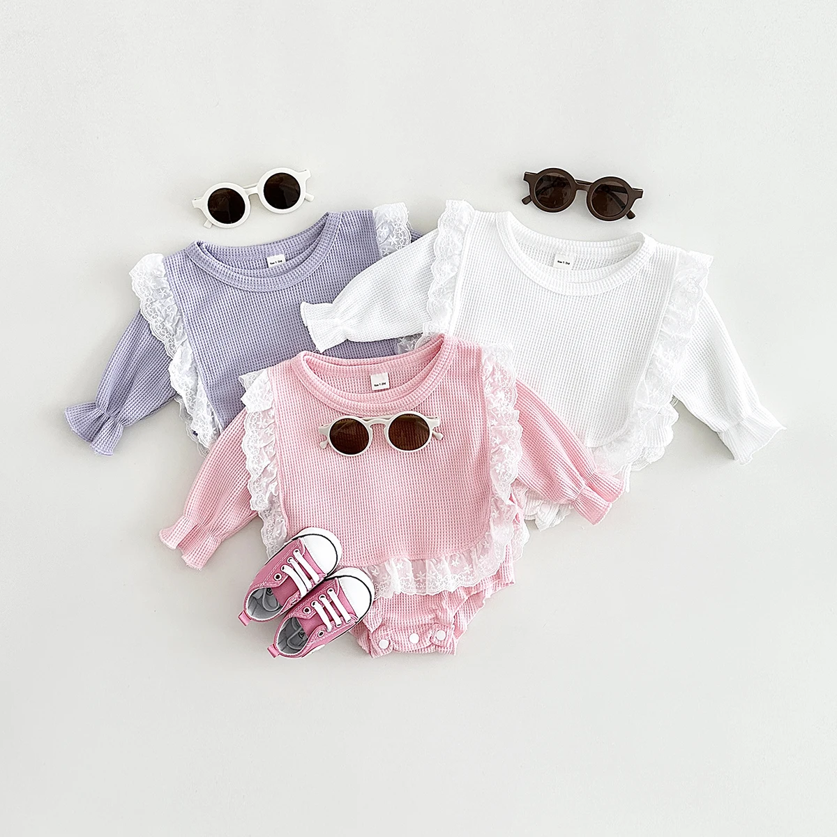 2Pcs/set Spring Autumn Baby Girls Bodysuit Long Sleeve Romper Baby Triangle Bodysuit Solid Color Lace Girls 1-18M Infant Clothes
2Pcs/set Spring Autumn Baby Girls Bodysuit Long Sleeve Romper Baby Triangle Bodysuit Solid Color Lace Girls 1-18M Infant Clothes
