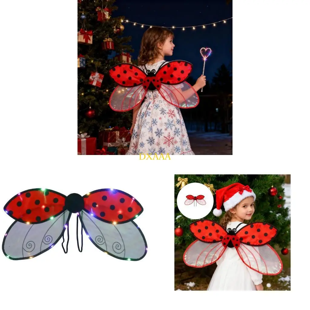 DXAA Cartoon Ladybugs Dressing Up Wing Costume Gift For Halloween Birthdays Easy To Attach Reusable Role Play Accessory
DXAA Cartoon Ladybugs Dressing Up Wing Costume Gift For Halloween Birthdays Easy To Attach Reusable Role Play Accessory