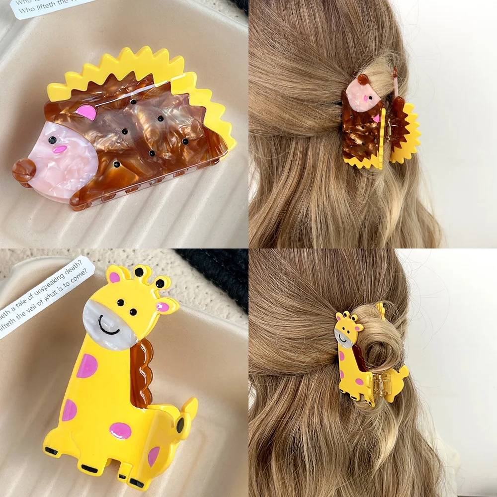 1 Pcs Ladies' Hair Claws Creative Cartoon Animals Cute Funny Kawaii Versatile Hair Grabs High-quality Acetate Hair Accessories
1 Pcs Ladies' Hair Claws Creative Cartoon Animals Cute Funny Kawaii Versatile Hair Grabs High-quality Acetate Hair Accessories