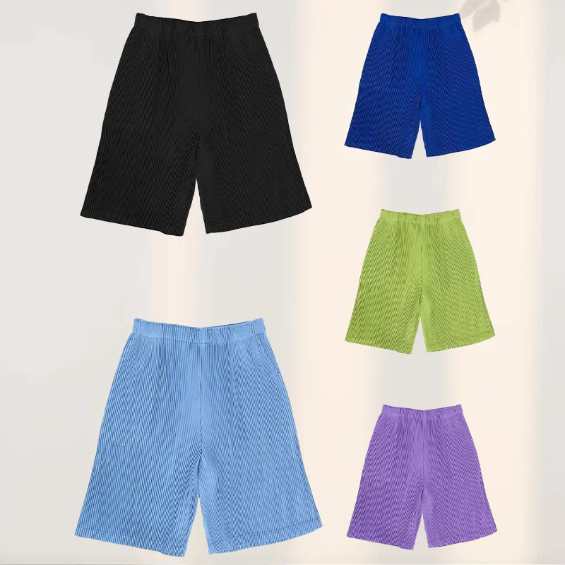Miyake Pleated Women's Hundred Casual Pants Solid Color Five Sports Home Pants Simple Loose with Pockets Student Clothing New
Miyake Pleated Women's Hundred Casual Pants Solid Color Five Sports Home Pants Simple Loose with Pockets Student Clothing New