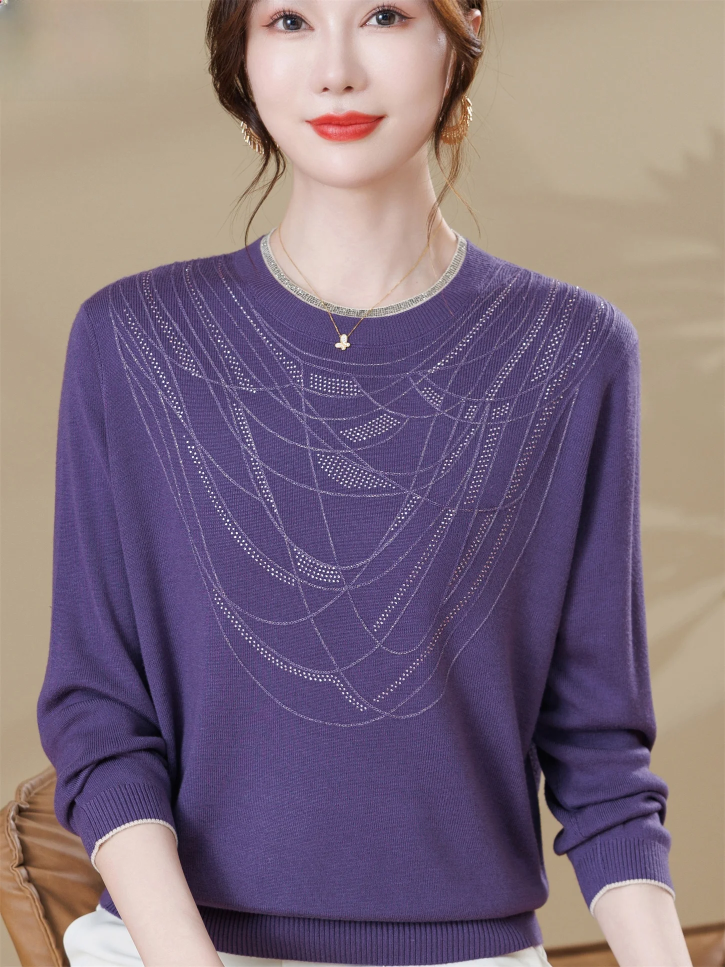 Faionable Knitted Woolen Top for Mom Autumn Wear Loose Women's Sle ape Casual round Ne Breathable Comfortable
Faionable Knitted Woolen Top for Mom Autumn Wear Loose Women's Sle ape Casual round Ne Breathable Comfortable