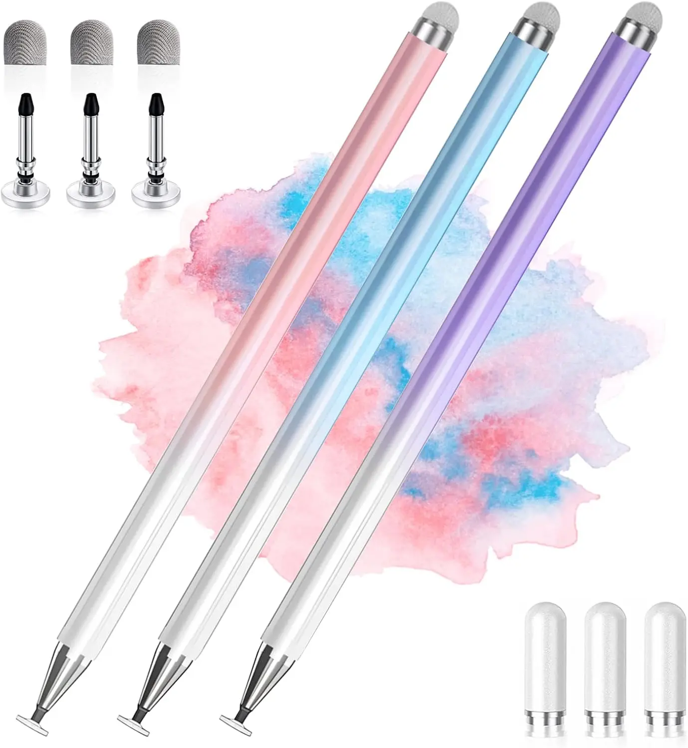 Stylus Pens for Touch Screens, 2 in 1 High Precision Universal Stylus Pen for iPad Compatible with Apple, iPhone, iPad, Android, Microsoft Tablets, Phones, 3 Pack - Blue, Pink, Purple
Stylus Pens for Touch Screens, 2 in 1 High Precision Universal Stylus Pen for iPad Compatible with Apple, iPhone, iPad, Android, Microsoft Tablets, Phones, 3 Pack - Blue, Pink, Purple