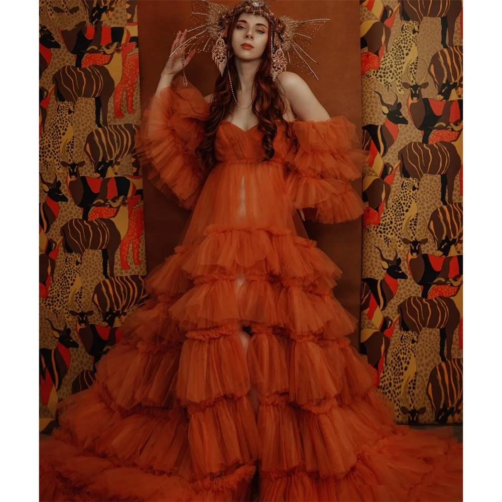 Off the Shoulder Evening Dresses Formal Women Multilayer Mesh Tiered Ruffle Floor-Length Prom Dress for Wedding Party Customized
Off the Shoulder Evening Dresses Formal Women Multilayer Mesh Tiered Ruffle Floor-Length Prom Dress for Wedding Party Customized