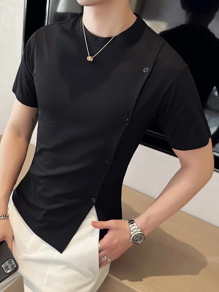 Summer 2023 Men's Slim Fit round Neck Short Sleeve T-Shirt Fashionable Half Sleeve Design Cotton Polyester Blend Anti-Wrinkle
Summer 2023 Men's Slim Fit round Neck Short Sleeve T-Shirt Fashionable Half Sleeve Design Cotton Polyester Blend Anti-Wrinkle